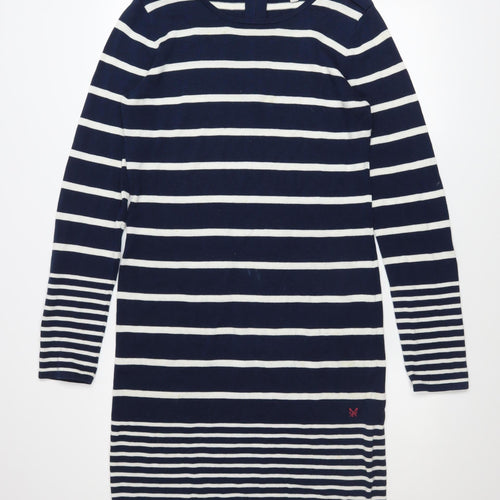 Crew Clothing Co. Women Blue Striped Shift Dress Size 12