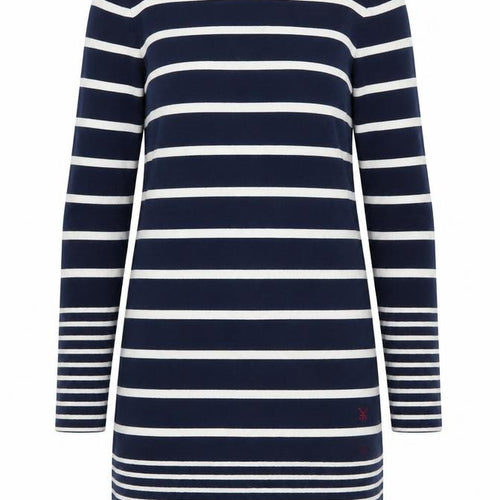 Crew Clothing Co. Women Blue Striped Shift Dress Size 12