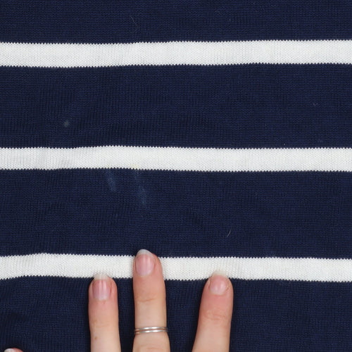 Crew Clothing Co. Women Blue Striped Shift Dress Size 12