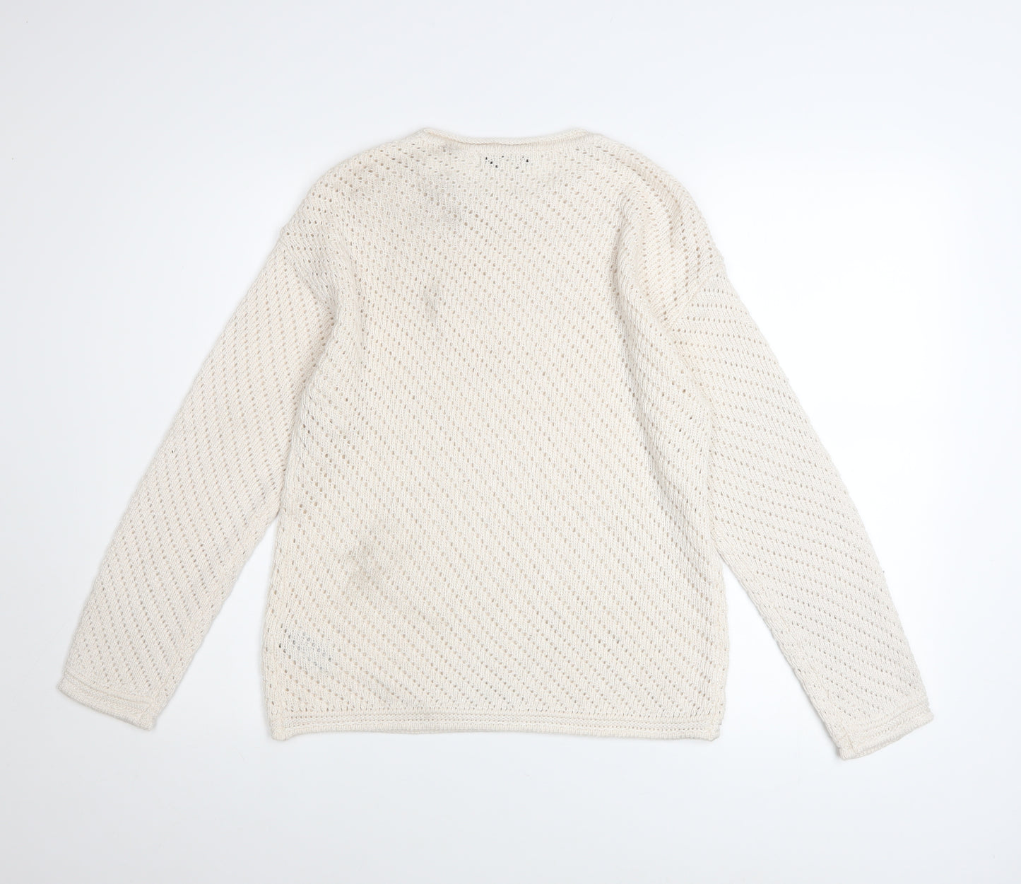 Marks and Spencer Womens Ivory Open-Knit Jumper XS