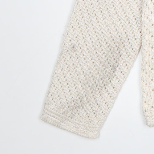 Marks and Spencer Womens Ivory Open-Knit Jumper XS