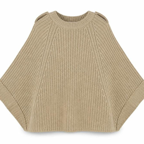 Marks and Spencer Women Beige Knit Cape Jumper One Size Acrylic