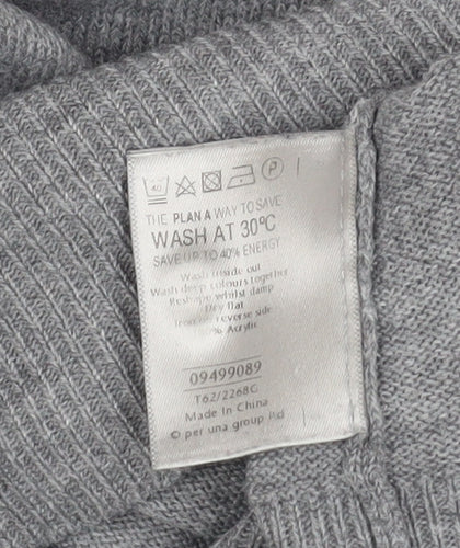 Marks and Spencer Per Una Grey Embellished Scoop Neck Jumper Women’s Size 14