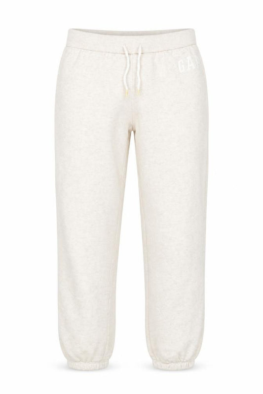 Front view of Gap girls’ beige jogger sweatpants, size 10, years cotton blend activewear