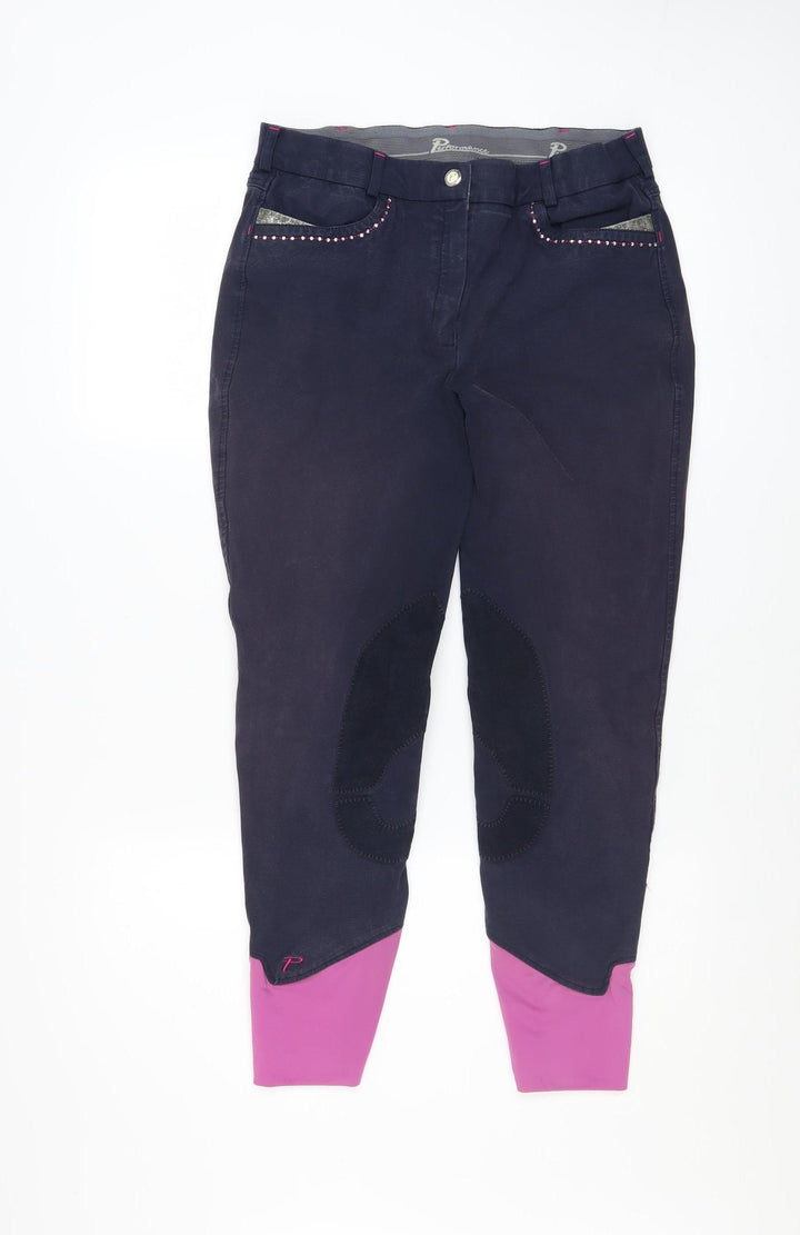 Performance Womens Blue Riding Trousers Size 14 Stretch Twill