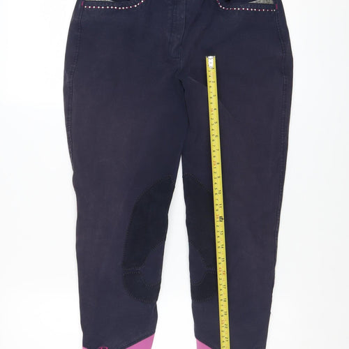 Performance Womens Blue Riding Trousers Size 14 Stretch Twill