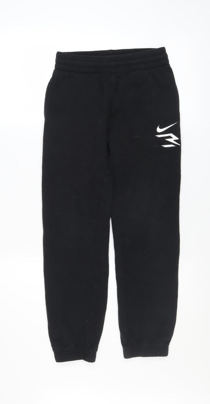Nike 3 Brand Boys Black Jogger Sweatpants 10-12 Years Cotton Blend