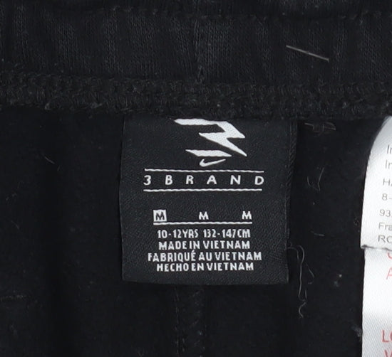 Nike 3 Brand Boys Black Jogger Sweatpants 10-12 Years Cotton Blend