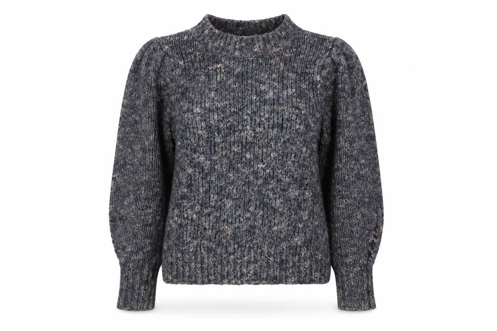 Madewell Women's Blue Mock Neck Knit Jumper Size S Long Sleeve Wool Blend