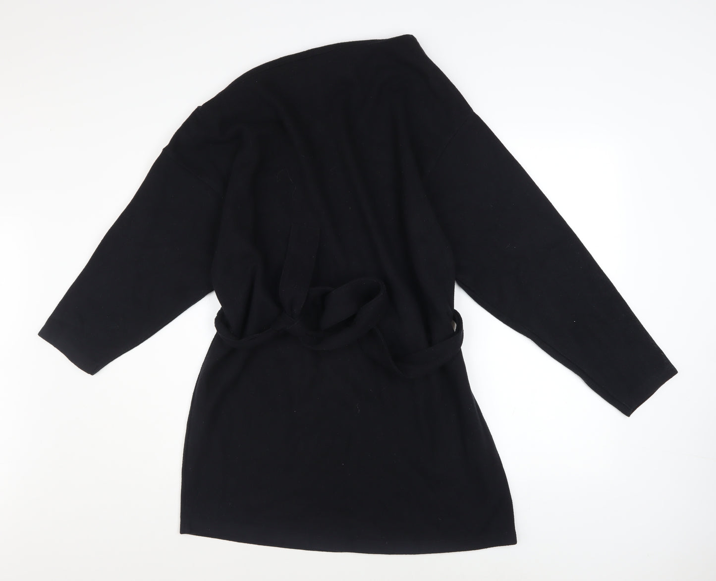 ASOS DESIGN Women's Black Size 6 Long Sleeve Belted Bodycon Dress