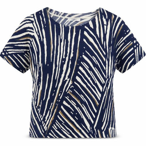 Marks and Spencer Women’s Blue Geometric Knit T-Shirt Size 12