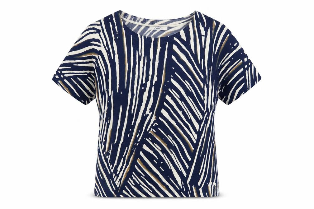 Marks and Spencer Women’s Blue Geometric Knit T-Shirt Size 12