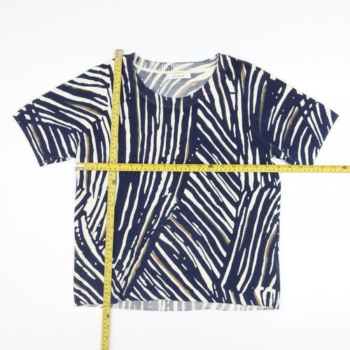 Marks and Spencer Women’s Blue Geometric Knit T-Shirt Size 12