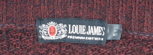 Louie James Men's Brown 5XL Cable Knit Button Cardigan