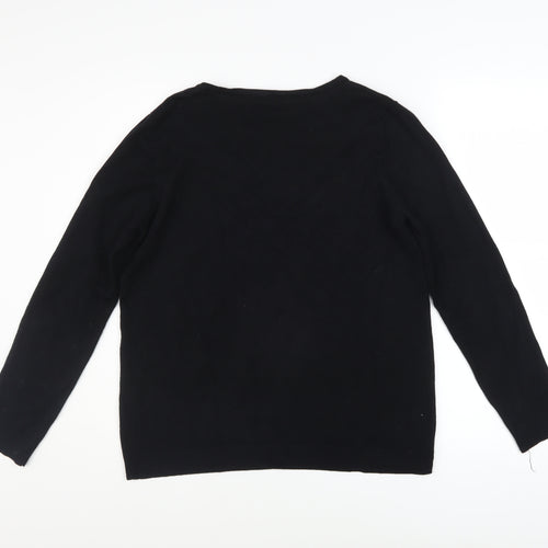 Love Knitwear Women's Black Embellished Star Jumper Size 14
