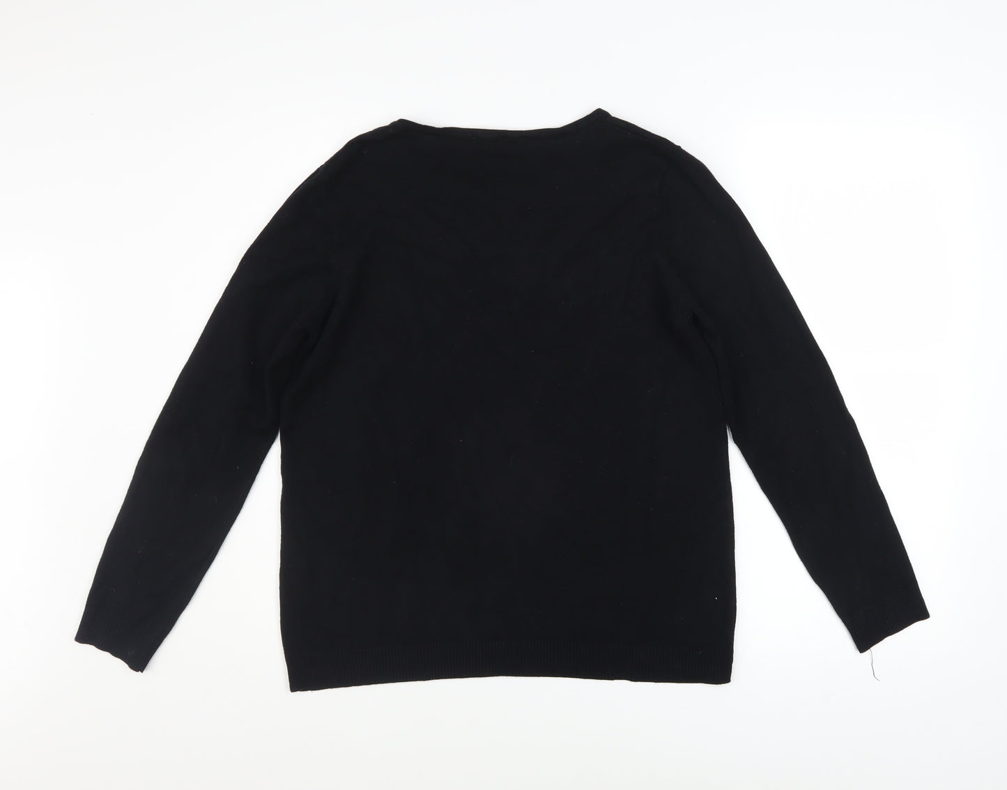 Love Knitwear Women's Black Embellished Star Jumper Size 14
