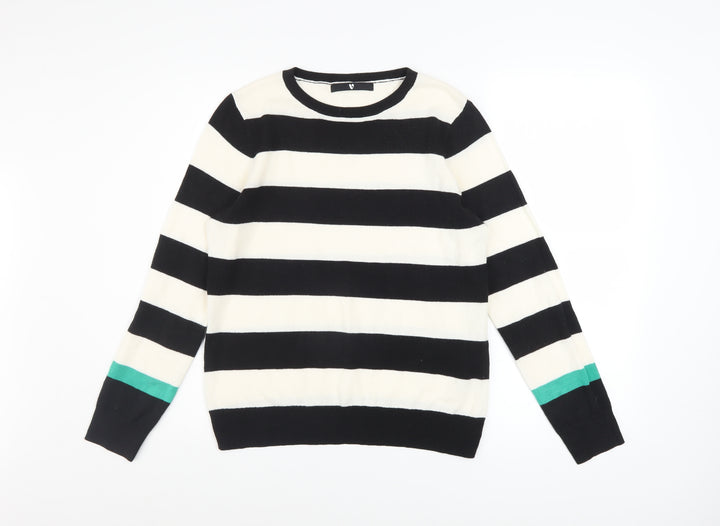 V by Very Women’s Black and White Striped Jumper Size 12
