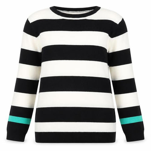 V by Very Women’s Black and White Striped Jumper Size 12