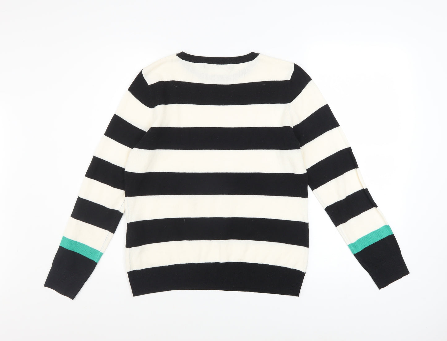 V by Very Women’s Black and White Striped Jumper Size 12
