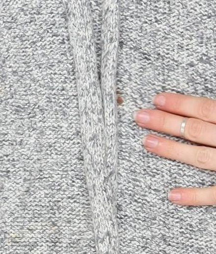 The White Company Women’s Grey Cotton Knit Cardigan UK 8 Long Sleeve Open Front