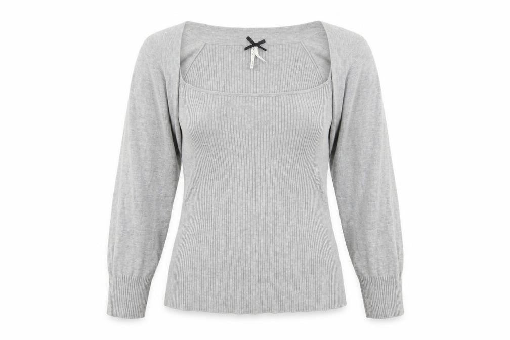 Next Women’s Grey Boat Neck Knit Shrug Jumper Size 20