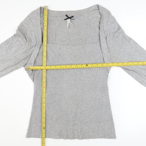 Next Women’s Grey Boat Neck Knit Shrug Jumper Size 20