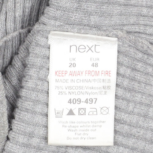 Next Women’s Grey Boat Neck Knit Shrug Jumper Size 20