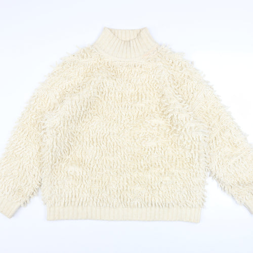 Marks and Spencer Women’s Ivory Roll Neck Chunky Knit Jumper M