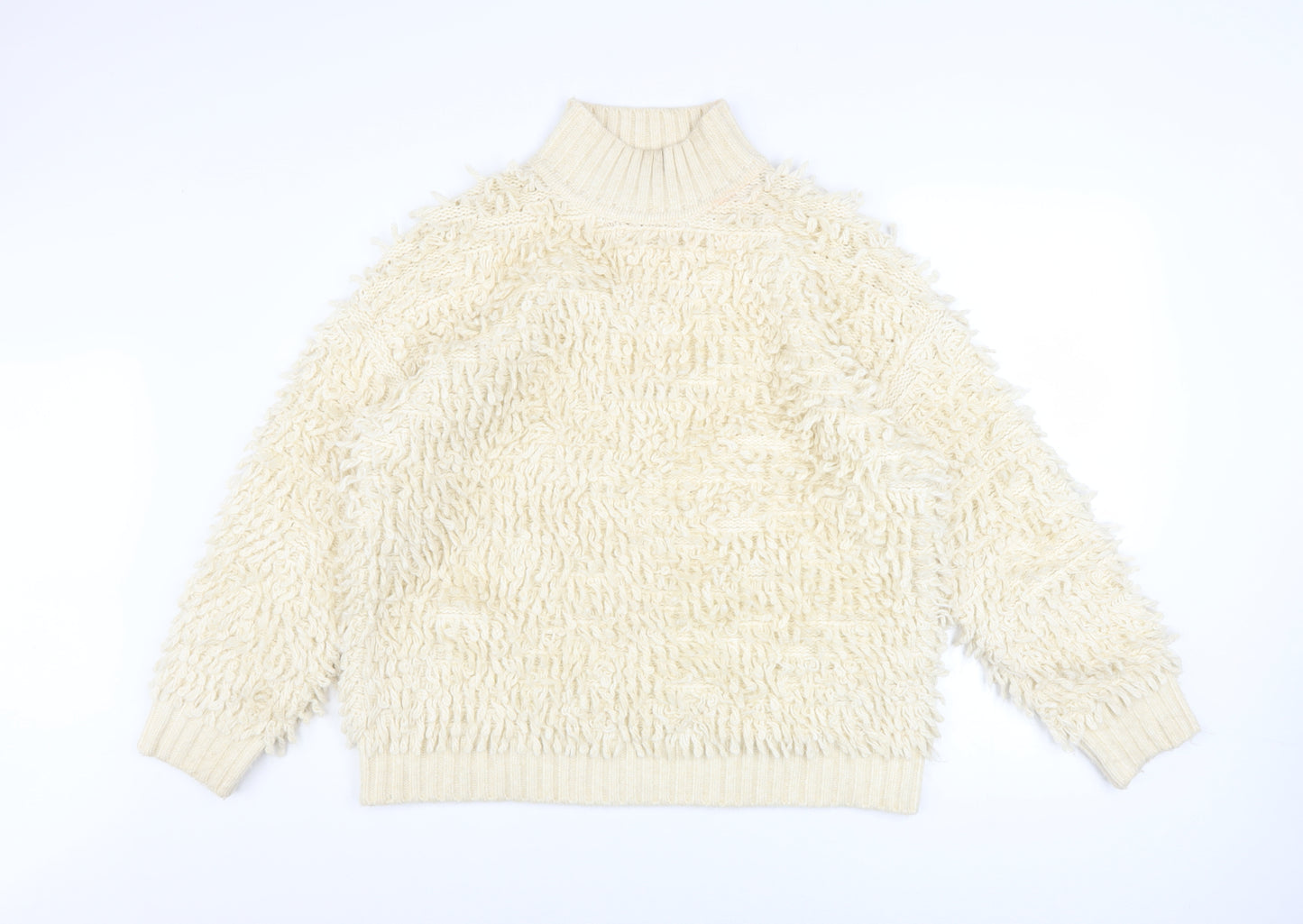 Marks and Spencer Women’s Ivory Roll Neck Chunky Knit Jumper M