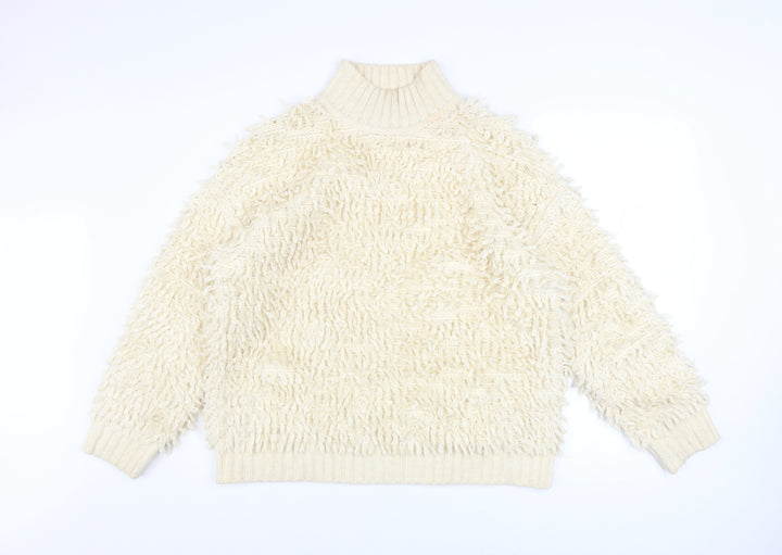 Marks and Spencer Women’s Ivory Roll Neck Chunky Knit Jumper M
