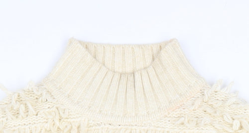 Marks and Spencer Women’s Ivory Roll Neck Chunky Knit Jumper M