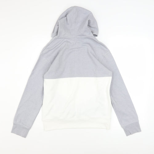 Under Armour Boys Grey Colourblock Pullover Hoodie Size 158
