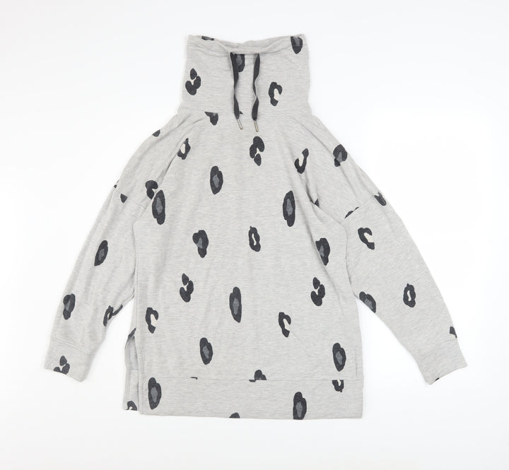 Marks and Spencer Womens Grey Animal Print Pullover Sweatshirt Size 10