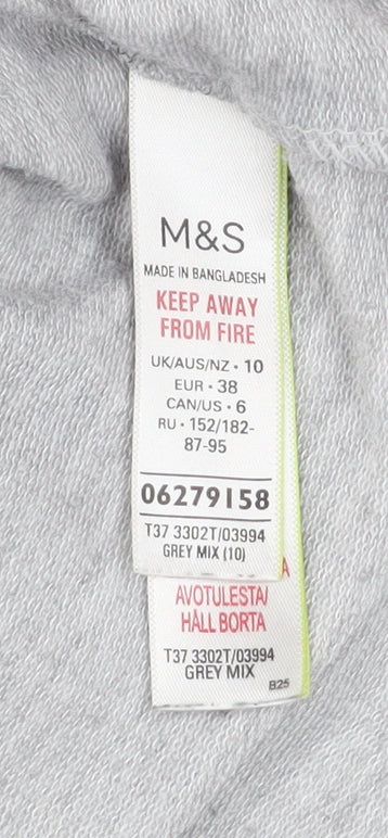 Marks and Spencer Womens Grey Animal Print Pullover Sweatshirt Size 10