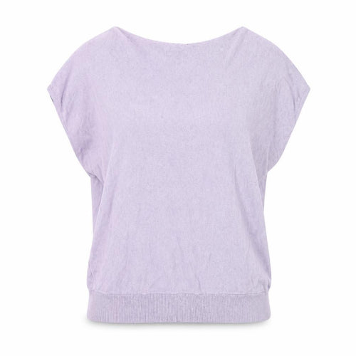 Mint Velvet Womens Purple Knit Boat Neck Short Sleeve Pullover Jumper M