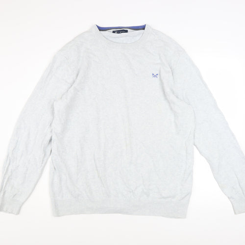 Crew Clothing Company Men's Grey 2XL Cotton Cashmere Pullover Jumper