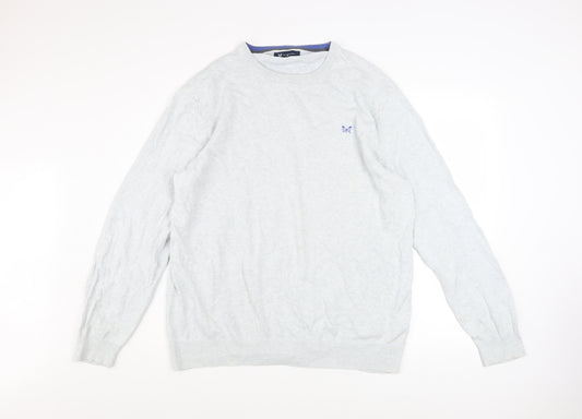 Crew Clothing Company Men's Grey 2XL Cotton Cashmere Pullover Jumper