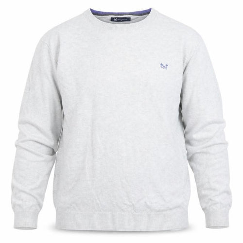 Crew Clothing Company Men's Grey 2XL Cotton Cashmere Pullover Jumper