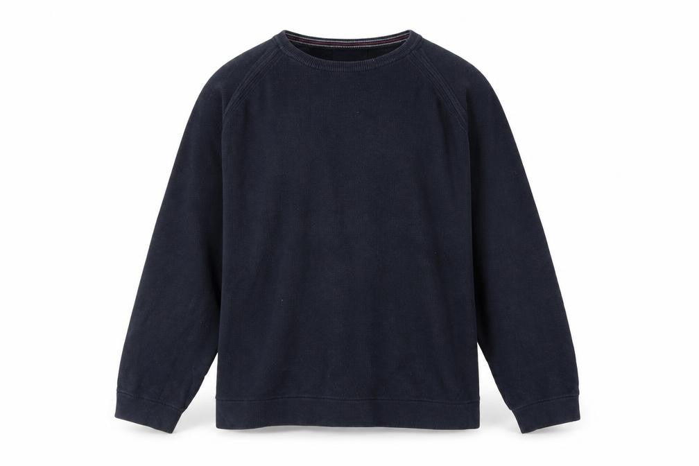 Marks and Spencer Men's Blue XL Cotton Crew Neck Jumper