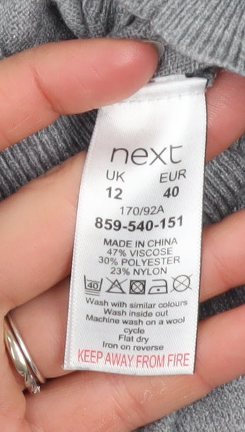 Next Women’s Grey Christmas Embroidered Jumper Size 12