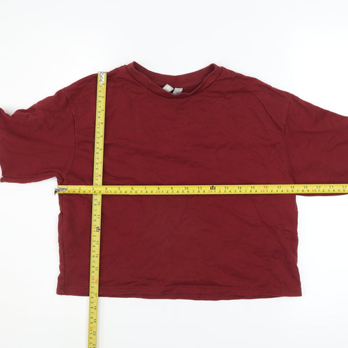 ASOS Women Burgundy Colourblock Long Sleeve Pullover Sweatshirt UK 8