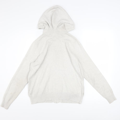 Marks and Spencer Women’s Light Grey Hooded Zip Jacket Size S Regular Fit