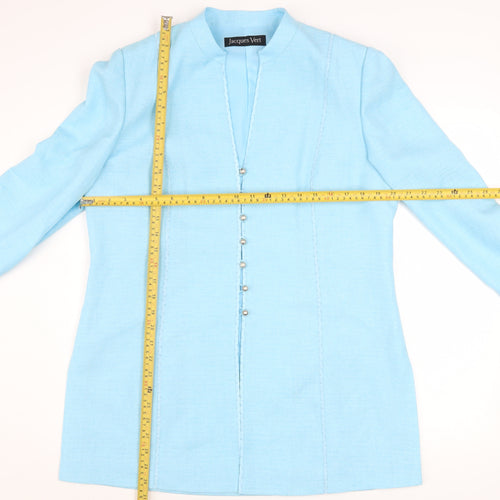 Jacques Vert Women's Blue Polyester Formal Blazer Jacket UK 14