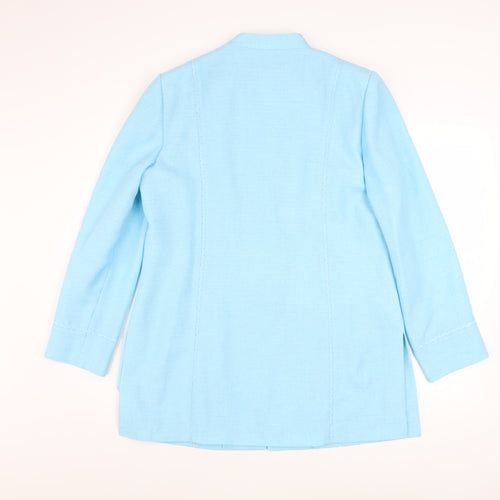 Jacques Vert Women's Blue Polyester Formal Blazer Jacket UK 14