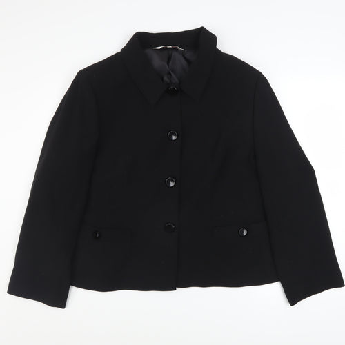 EWM Women's Black Size 20 Classic Button-Up Lined Jacket