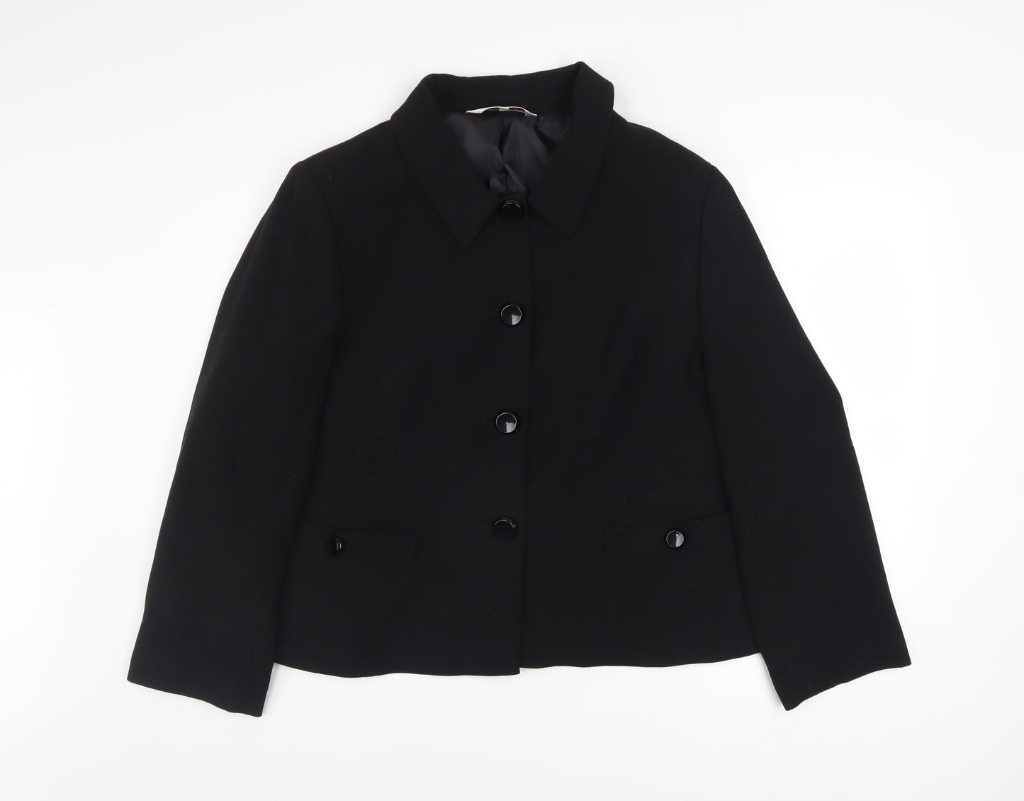 EWM Women's Black Size 20 Classic Button-Up Lined Jacket