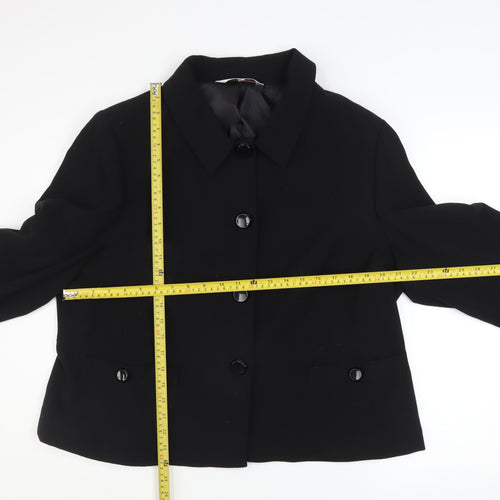 EWM Women's Black Size 20 Classic Button-Up Lined Jacket