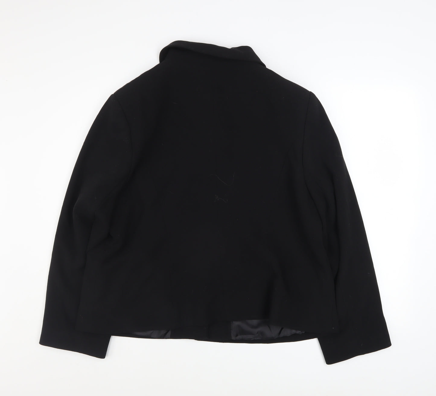 EWM Women's Black Size 20 Classic Button-Up Lined Jacket