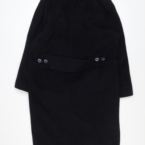 Mansfield Women's Black Wool Cashmere Long Overcoat Size 14
