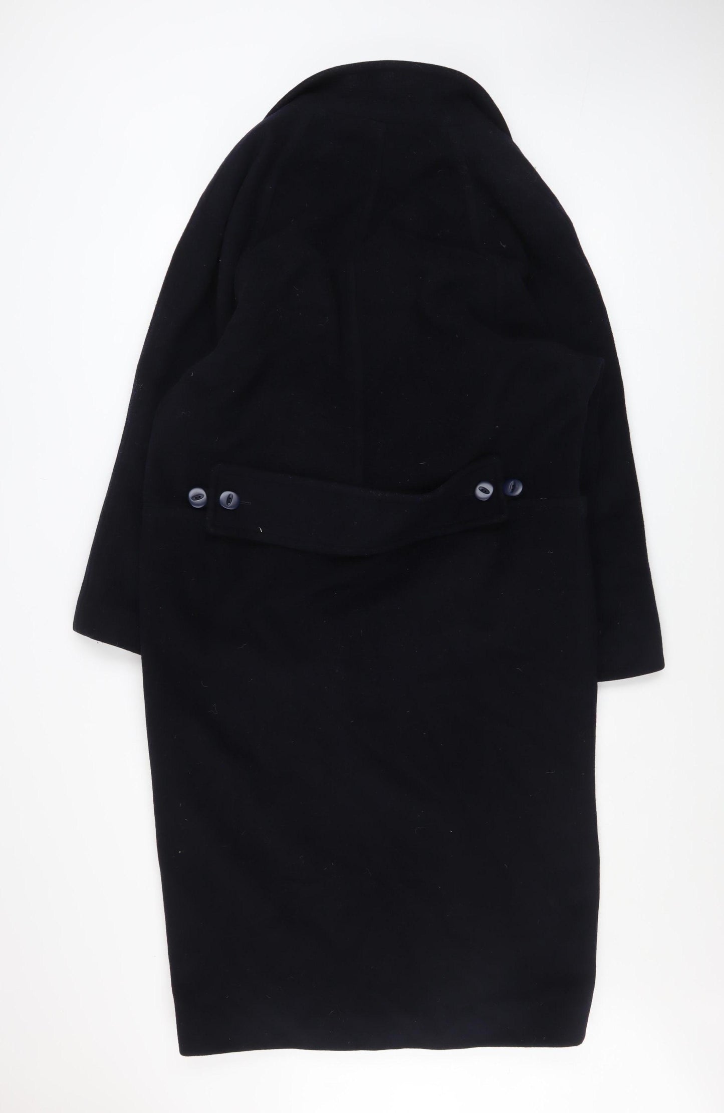 Mansfield Women's Black Wool Cashmere Long Overcoat Size 14